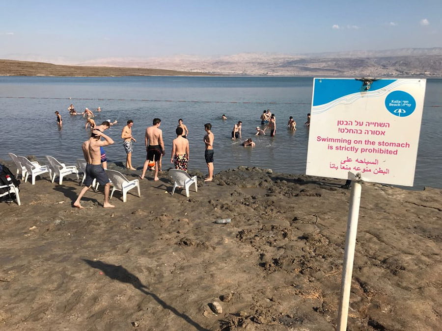 Heights men on the Dead Sea