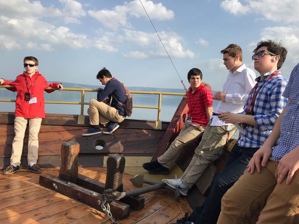 Meditation on the boat, Sea of Galilee