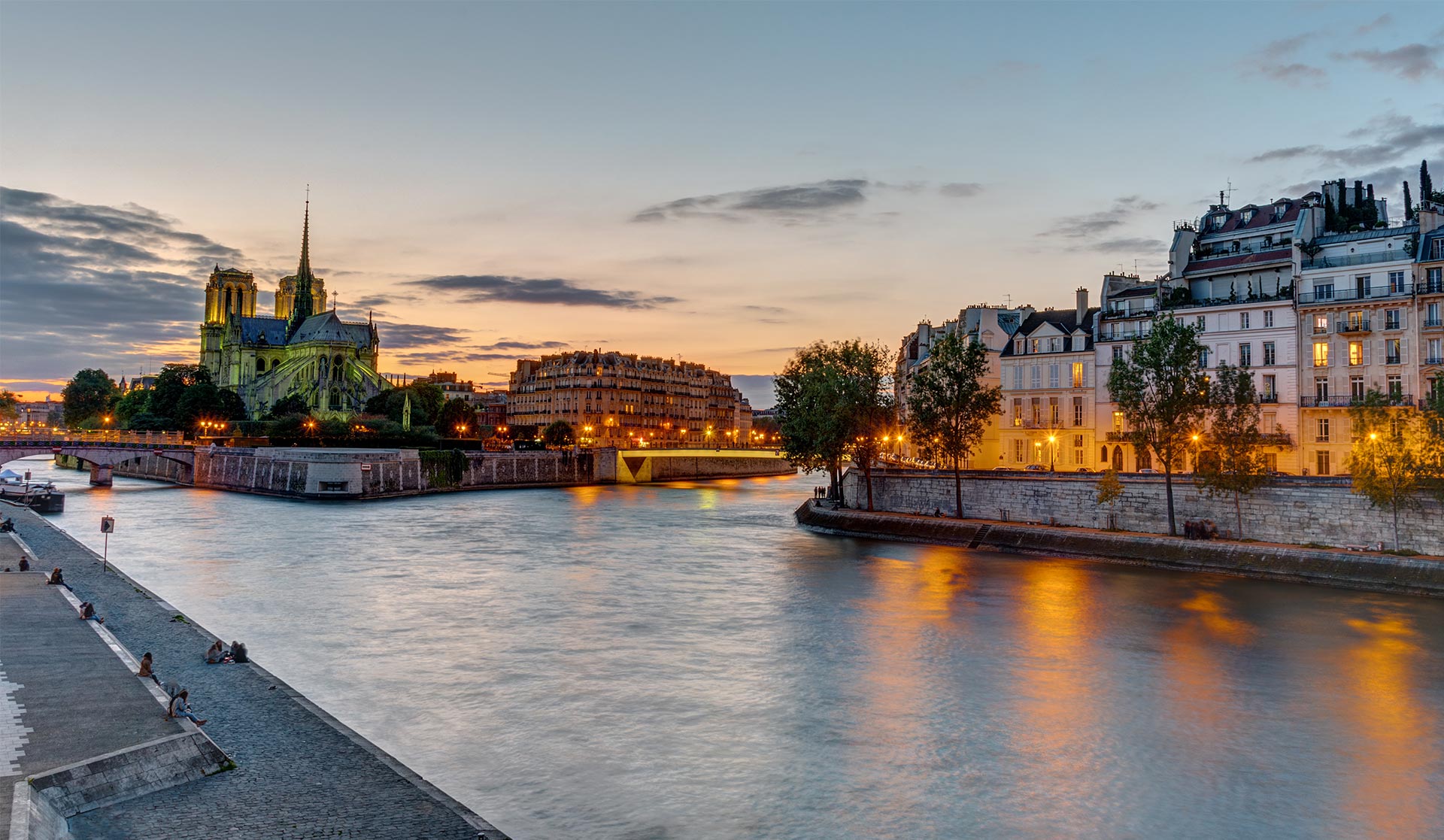 Beautiful evening in Paris, France