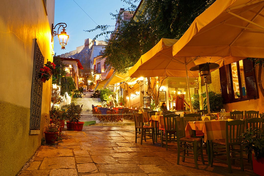 Streets of Plaka in centre of Athens, Greece. Streets of Plaka in centre of Athens, Greece.